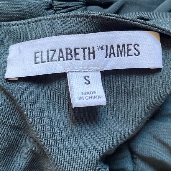 Elizabeth and James Talisa Dress Green Sleeveless Draped Open Back Size Small - Picture 11 of 14